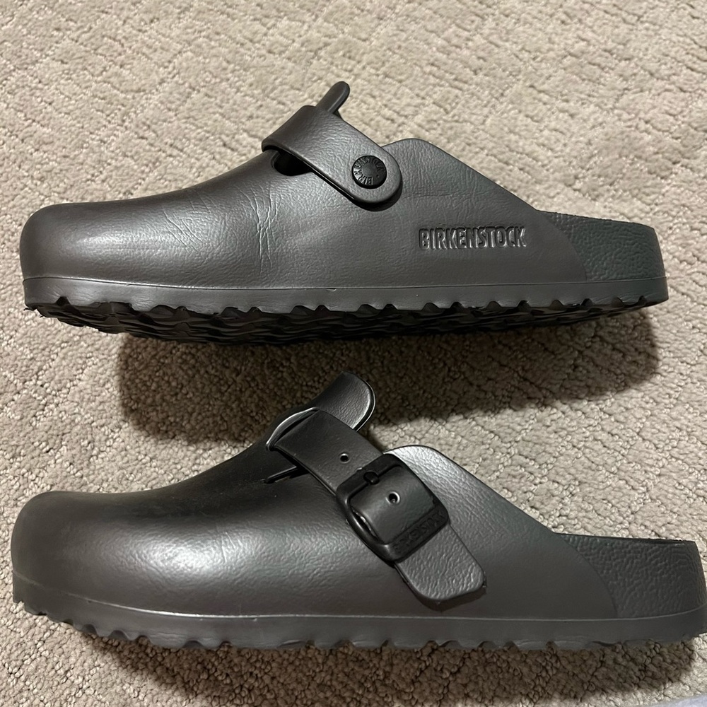 Plastic Birkenstock Clogs Grey